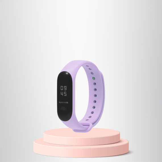 Силіконовий браслет для Xiaomi Mi Band 3 та 4, водостійкий, зручний, регульований, м'який та гладкий, лілового кольору