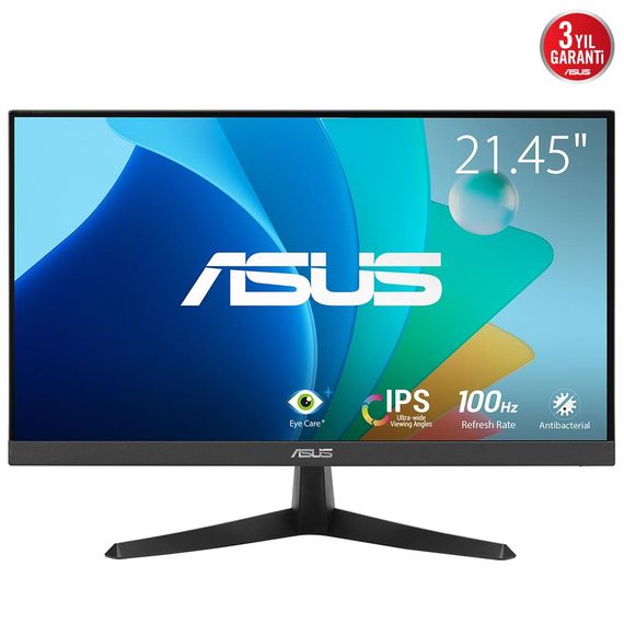 21.45" Asus Vy229Hf 1Ms 100Hz  Ips Hdmı D-Sub Vesa Monitör