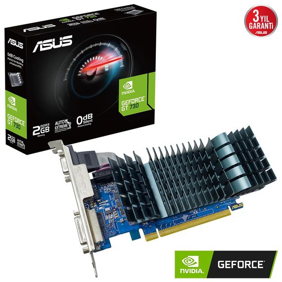 Asus Gt730-2Gd3-Brk-Evo 2Gb Geforce Gt730 Ddr3 64Bit Hdmı Dvı Vga 16X Ekran Kartı