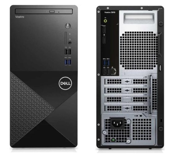 Настольный ПК Dell Vostro 3910MT, Intel i5-12400, 16ГБ, 512ГБ SSD, UHD Graphics 730, Ubuntu, Wi-Fi, Mini Tower, 2 года гарантии