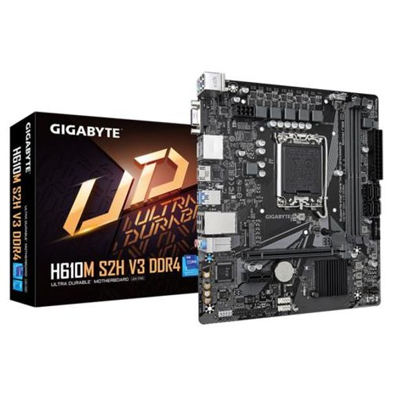 Материнська плата GIGABYTE H610M S2H V3 DDR4 3200MHz, M.2, HDMI, для процесора 1700P