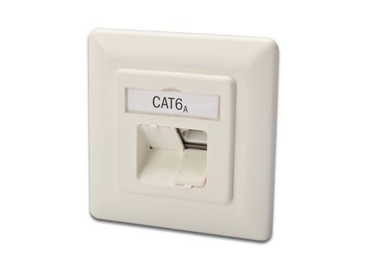 مقبس Digitus مزدوج RJ-45، CAT. 6A فئة EA، محمية (Z