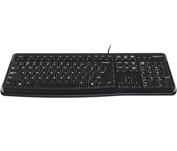 Клавиатура Logitech K120 с кабелем 920-002505, надежная и удобная для работы, идеальна для офиса и домашнего использования - фото 2