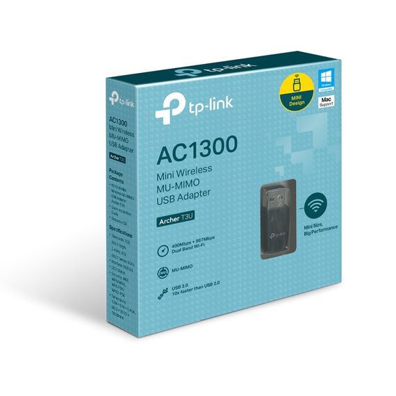 USB адаптер Tp-Link Archer T3U, 1300 Мбит/с, беспроводной двухдиапазонный, USB, скорость подключения 867 Мбит/с и 400 Мбит/с - фото 4