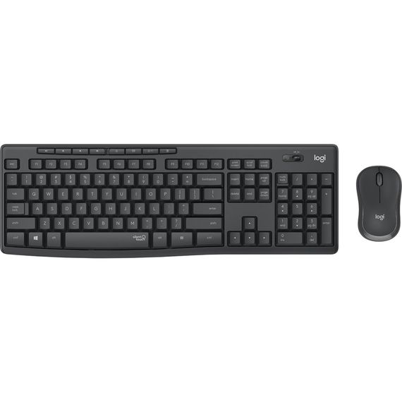 Беспроводной комплект Logitech Mk295 USB черный 920-009804, клавиатура и мышь, тихий набор, идеален для офиса и дома