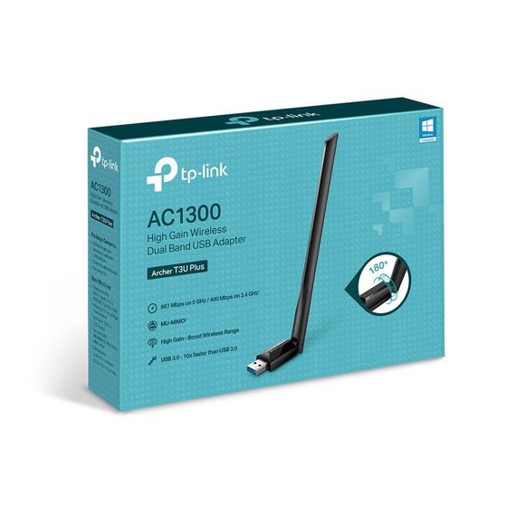 TP-LINK ARCHER T3U PLUS AC1300 Двухдиапазонный USB адаптер - фото 4