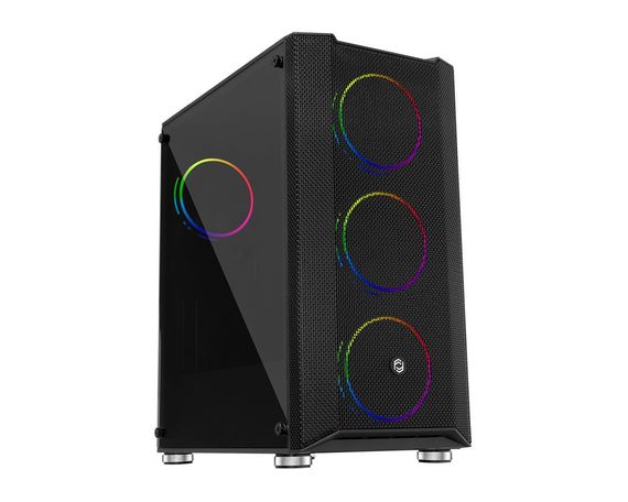 Frisby FC-9405G Panda Gaming Kasa (Double Slim Ring RGB Fan + 650W 80+) - صورة 1