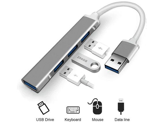 USB-Хаб DAYTONA A-809, адаптер USB 3.0 на 4 порта, скорость до 5 Гбит/с - фото 2