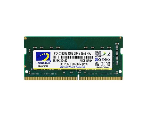 Оперативна пам’ять Twinmos 16 Гб DDR4 2666 SODIMM, висока швидкість та продуктивність