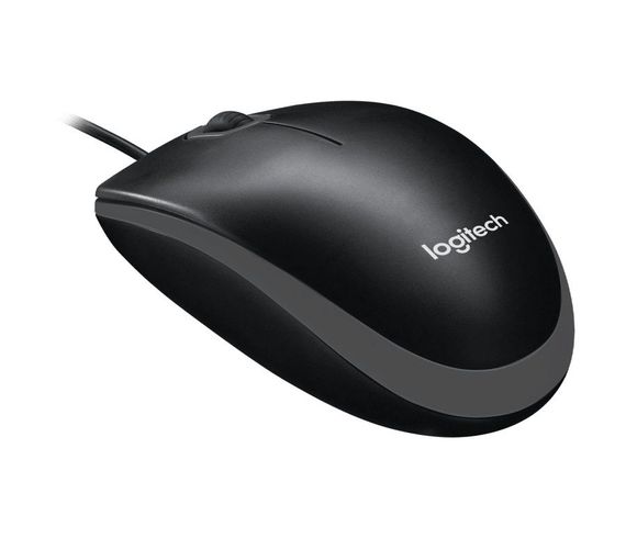 Оптическая мышь Logitech B100 черная, проводная, модель 910-003357 для точного управления и комфорта в работе - фото 2