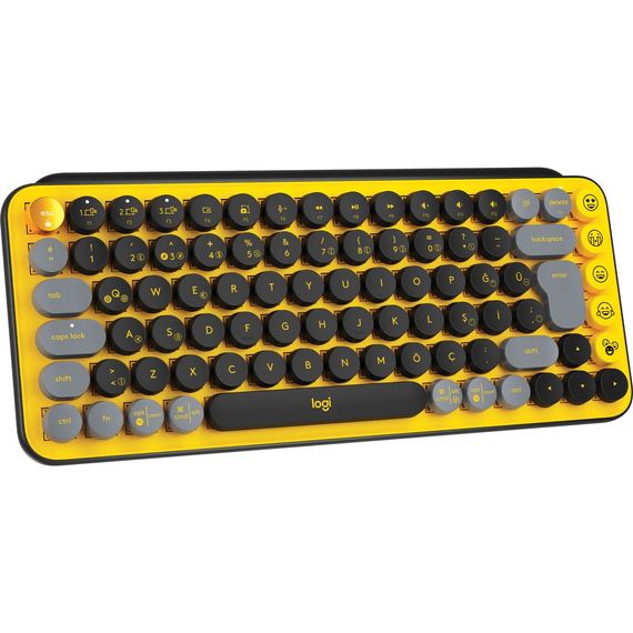 Клавиатура LOGITECH 920-010818 POP KEYS Механическая, Жёлтая, Компактный дизайн, Высокая отзывчивость клавиш - фото 1