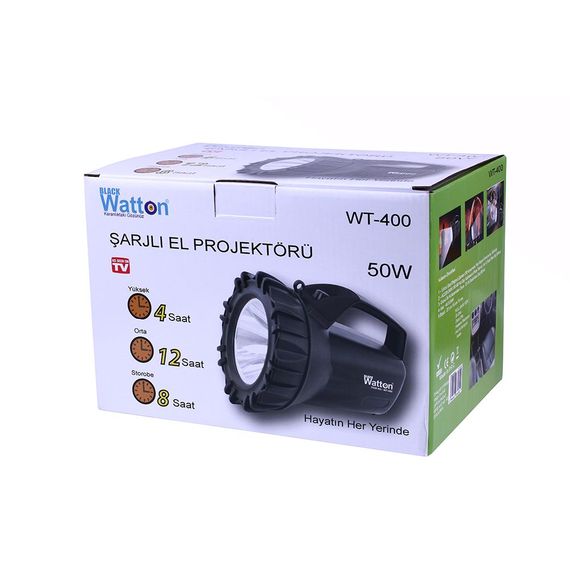 Şarjlı 50 W Büyük Fener Watton Wt-400 - fotoğraf 3