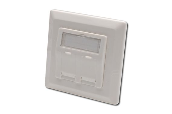 2-pin Socket (50/50 mm) Frame for Installing Digitus Keystone Jack