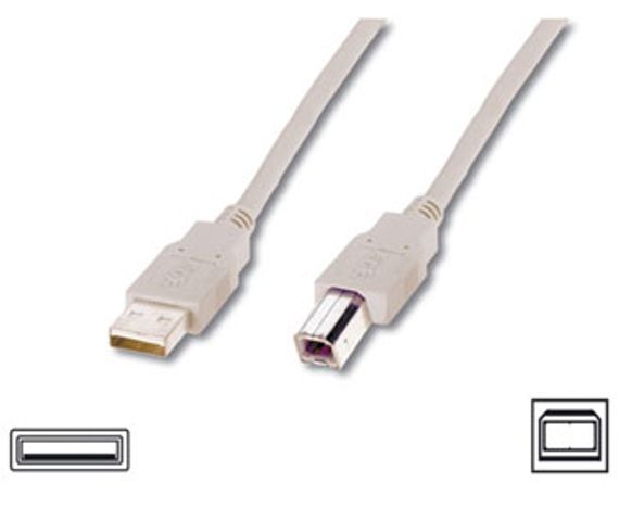 USB 2.0 Connection Cable, USB A Male to USB B Male, 5 meters, AWG