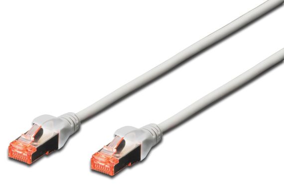 Digitus Cat 6 S-FTP Patch Cable, Halogen-Free, AWG 27/7, 1 Meter, 250 MHz, Strain Relief, Shielded, Copper, Gigabit Ethernet Compatible