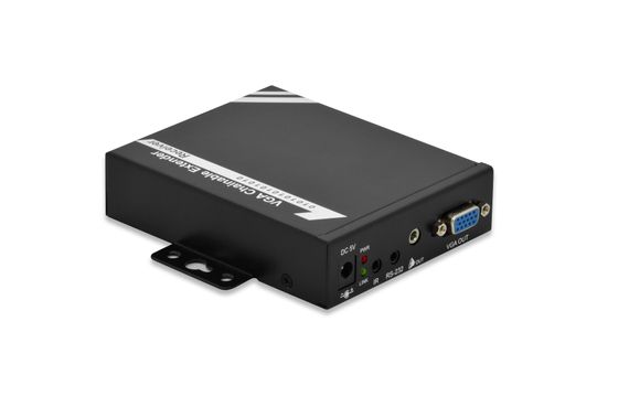 Digitus VGA Sinyal Uzatma Cihazı, Alıcı (Receiver) Birim, 100 metre, Maksimum çözünürlük 1920x1080, 1 x VGA bağlantısı, 1 x RS-232 bağlantısı, 1 x hoparlör bağlantısı, uzaktan kumanda vericisi ve güç adaptörü dahil