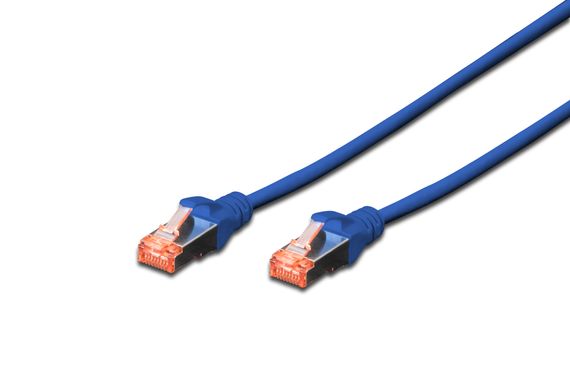 Digitus Cat.6 S-FTP Patch Cable, Halogen-Free, AWG 27/7, 0.5m, 250MHz, Shielded with Kink Protection, Gigabit Ethernet Compatible