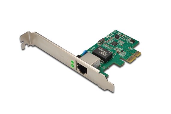 Digitus 1 Port 10/100/1000 Mbps Gigabit PCI Express Ethernet Kart