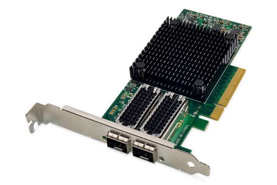 Digitus 2 port 25G SFP28 PCI Express Ethernet Kartı, Mellanox çip takımı&lt;br&gt;Digitus Dual-Port 25 Gigabit Ethernet Network Card, SFP28, PCI Express, Mellanox chipset