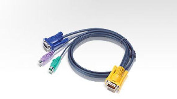 3m PS/2 KVM Switch Cable with 1 x SPHD-15 Male to 1 x 15-pin HDB Male Monitor, 1 x 6-pin Mini-DIN Male Keyboard, 1 x 6-pin Mini-DIN Male Mouse