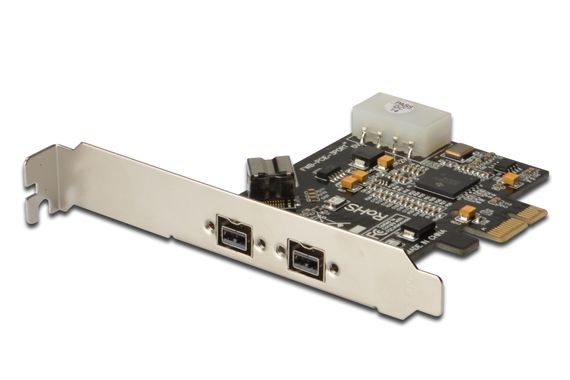 Digitus 3-Port (2 External, 1 Internal Port) PCI Express Firewire 8