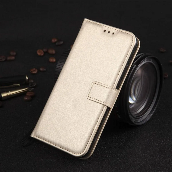 Xi̇aomi̇ Poco F5  Kartlikli Cüzdan Kilif (Deluxe Wallet Case)  Gold