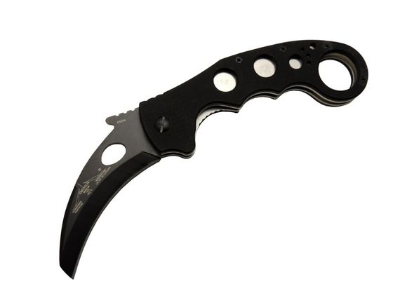 Böker Emerson 0504 BK Siyah Karambit Kamp Çakı 20cm- Manuel, Kemerlikli