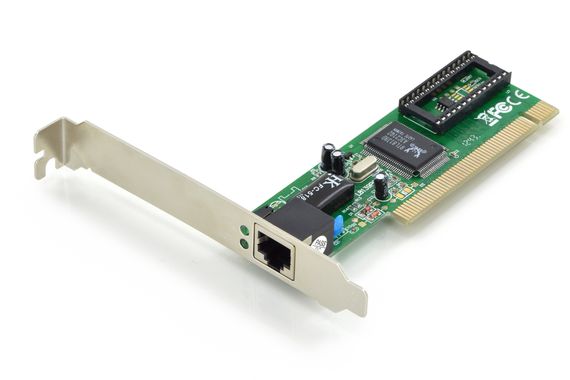 Карта Ethernet Digitus 10/100 Мбіт/с з підтримкою Auto Sense, 32-бітна PCI, Realtek чіпсет, WOL, RJ-45 порт, сумісність з кількома ОС