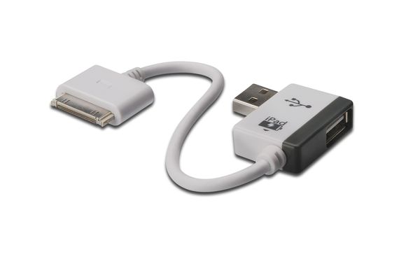 Універсальний зарядний кабель Digitus для мобільних пристроїв, USB A до Apple 30pin, довжина 19 см, підтримка USB 2.0, сумісний з Windows та Mac OS X