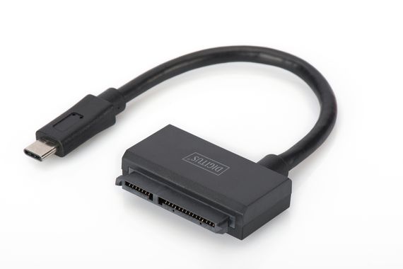 USB 3.1 Type-C до SATA III адаптер для SSD/HDD, підтримка UASP, до 2TB, швидкість передачі до 6 Gbit/s, 35 см, чорний