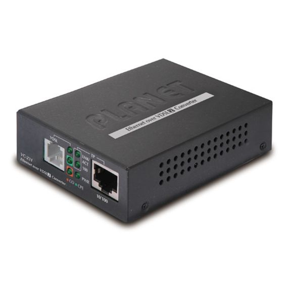 Перетворювач Ethernet через VDSL2 (1 x RJ45, 1 x VDSL2/RJ11, профілі 17a/30a) з компактним дизайном та автоматичним узгодженням