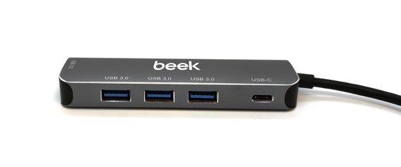 USB Хаб Beek на 4 порти Type-C + PD, 4 x USB 3.0, 1 x PD 3.0, функція зарядки PD