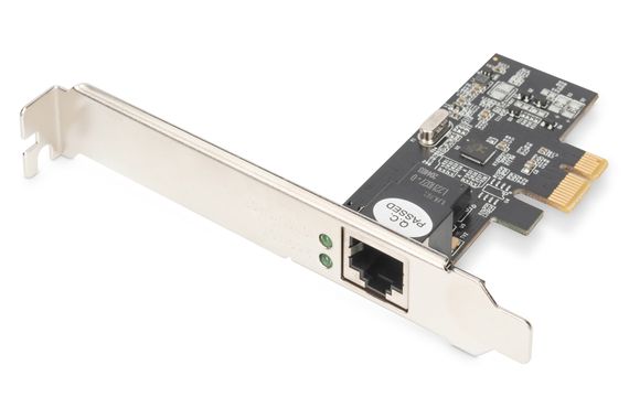 Ethernet-карта Digitus 2,5 Гбіт PCI Express, підтримка 2500 Мбіт/с, сумісність з Windows та Linux, автоматичне MDI/MDIX, компактний дизайн