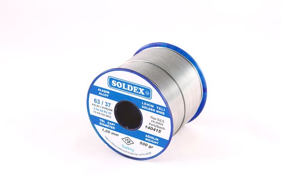 سلك لحام Soldex 63-37 بقطر 0.75 مم ووزن 200 جرام، مخصص لإصلاح الإلكترونيات وتأسيس دوائر PCB