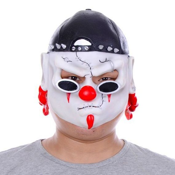 Lateks Şapkalı Gözlüklü Beyaz Maske - fotoğraf 1