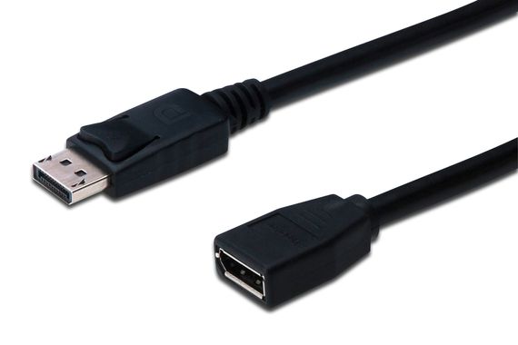 DisplayPort Uzatma Kablosu, DP Erkek - DP Dişi, 2 metre, kilit me