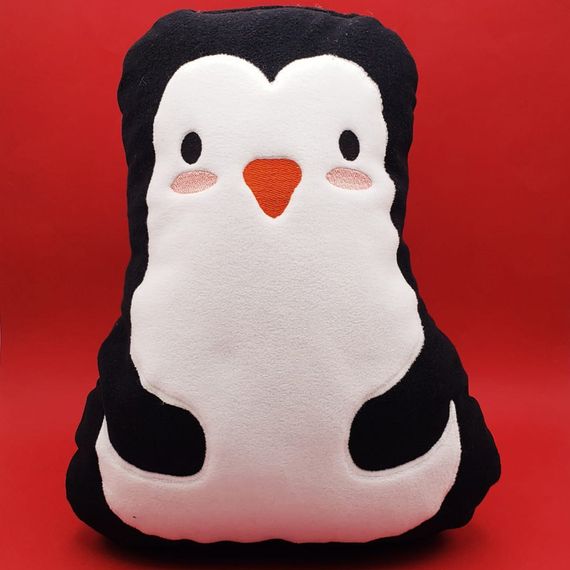 Пухнастий пінгвін в подушці 35 см, м'який, стильний, цікавий дизайн для декору та подарунків