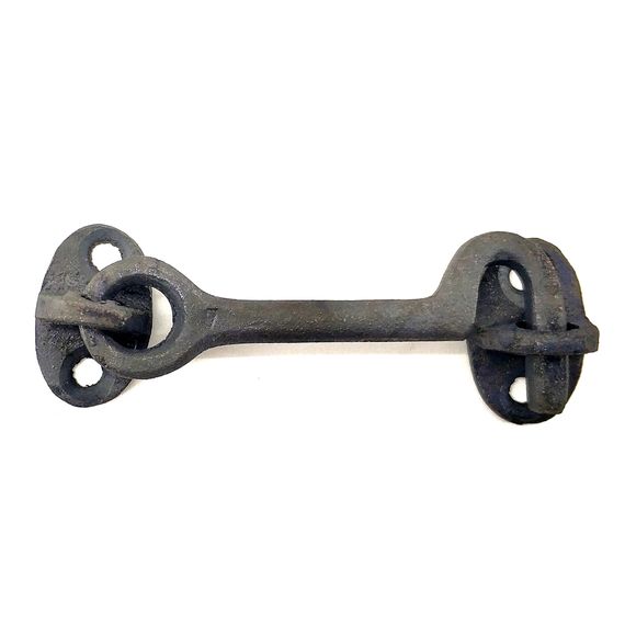 مشبك زخرفي نحاسي بأسلوب عتيق بطول 8.5 سم ومغطى بالأكسيد، مثالي للتزيين والاستخدام الوظيفي في الديكورات الداخلية