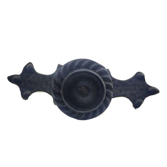 Декоративна антикварна кнопка з латуні з смужками - 35x100 мм, великий, окисливий стиль для меблів та декору