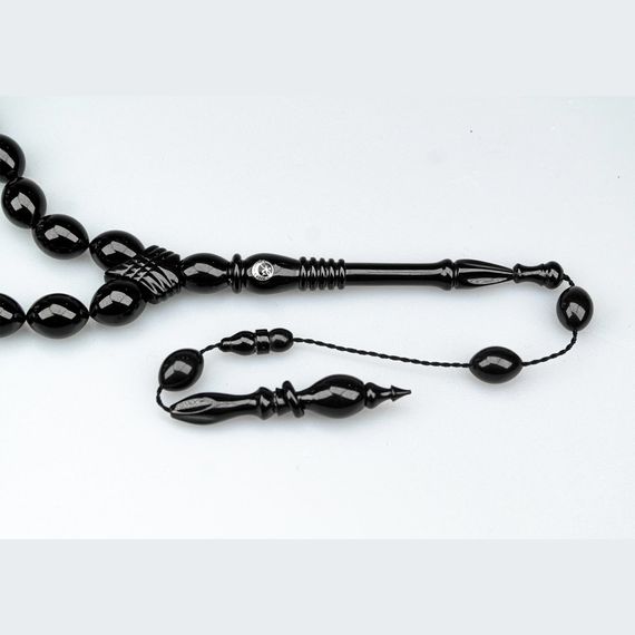 Oltu Taşı Özel Seri  Kelepçe İmame   İşçilikli Tespih - photo 4