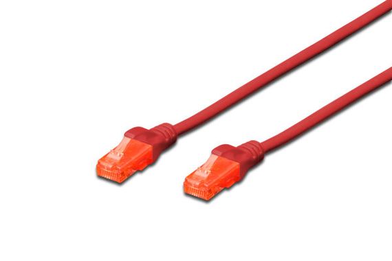 كابل باتش بيك CAT. 6، U/UTP، بطول 1.5 متر، AWG 26، باللون الأحمر، LSZH