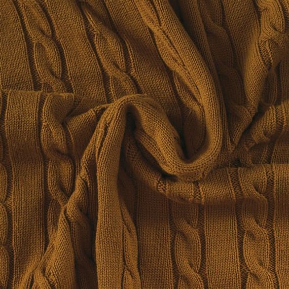Mustard 100% Organic Cotton Knitwear TV Blanket - photo 2