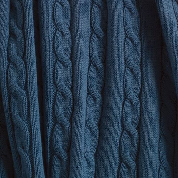 Blue 100% Organic Cotton Knitwear TV Blanket - photo 3