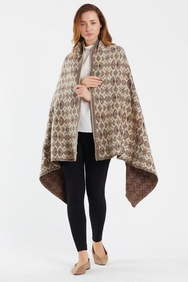 Women's Stone Floral Kilim Pattern Shawl