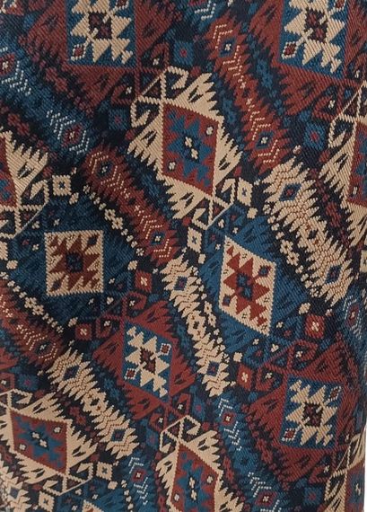 Kadın Ana Etnik Desenli Kilim Şal - fotoğraf 2