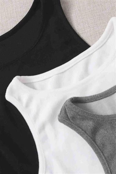 Одноколірний комплект Markano без рукавів, верх і низ піжами, чорний - фото 4