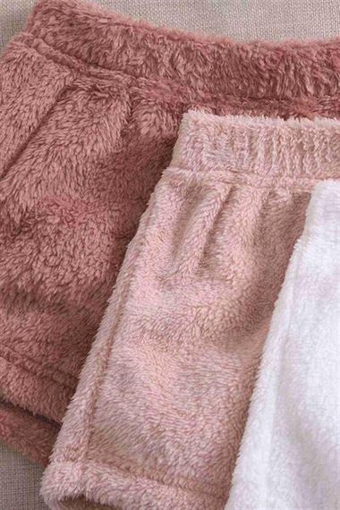 Піжамний комплект Markano без рукавів з плюшевим флісовим нижнім верхом і шортами темно-рожевий - фото 3