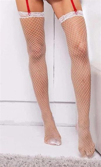 Мереживні панчохи Markano Fantasy Over The Knee Garter Fishnet Lace - фото 2
