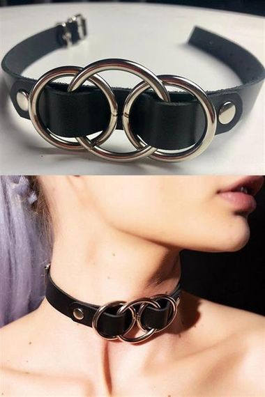 Markano Halter Neck Leather Ring Accessory - photo 2