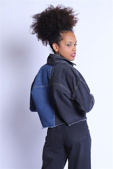 Women&#39;s Jacket Bm j53-01 Black-Blue - photo 5